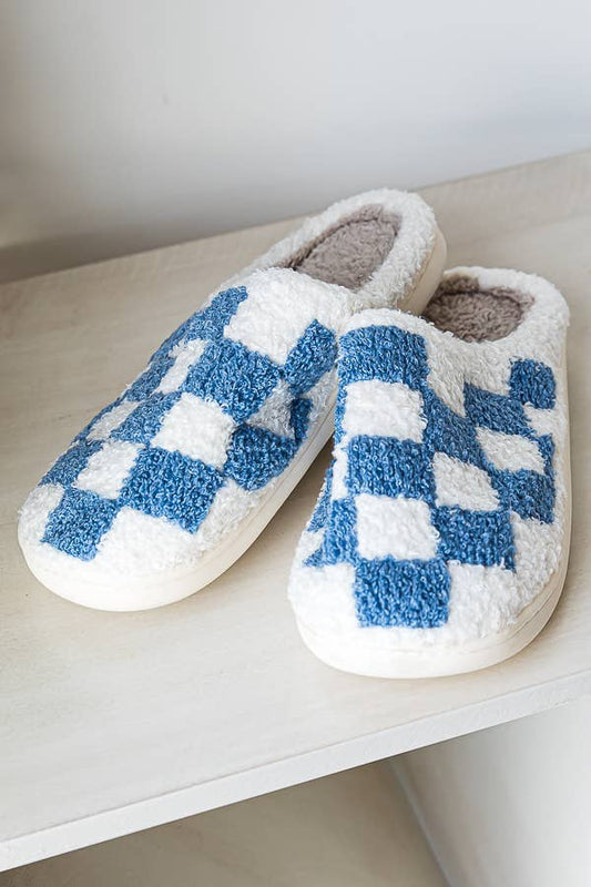 Checkered Cozy Slippers - AS002